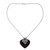 Indian Onyx and Sterling Silver Necklace Heart Jewelry 'Love Declared'