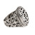 Floral Sterling Silver Signet Ring 'Forest Blossom'