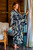 Women's Kimono Style Tie-dye Robe on Blue and Cream 'High Energy'