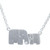 Hand Crafted Silver Elephant Pendant Necklace 'Family Love'