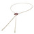 Gold Plated Natural Orchid Necklace from Thailand 'Scarlet Dancer'