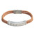 Men's Sterling Silver and Leather Wristband Bracelet 'Jakarta Man'