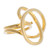 Women's Modern 18K Gold Plated Cocktail Ring 'Amazon Knot'