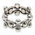 Sterling Silver Band Ring 'Floral Buds'