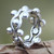 Sterling Silver Band Ring 'Floral Buds'