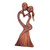 Romantic Wood Sculpture from Indonesia 'Love's Kiss'