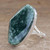 Fair Trade Sterling Silver Jade Cocktail Ring 'Dark Green Maya Mystique'