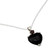 Onyx and garnet heart necklace 'Goth Love'