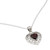 Garnet and Silver Heart Pendant Necklace 'Mughal Romance'