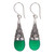 Sterling Silver and Green Onyx Earrings 'Bali Tradition'