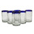 Fair Trade Blue Handblown Glass Tumbler Drinkware Set of 6 'Cobalt Classics'