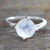 Fair Trade Sterling Silver Single Stone Moonstone Ring 'India Fortune'