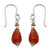 Carnelian dangle earrings 'Fire'