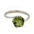 Sterling Silver and Peridot Ring Hand Made Modern Jewelry 'Delhi Crown'