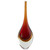 Murano Inspired handblown vase 'Levitating Amber Fire'