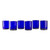 Blue Hand Blown Glass Tumblers Set of 6 Mexico 'Pure Cobalt'