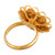 Collectible Gold Plated Filigree Cocktail Ring 'Yellow Rose'