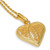 Gold Plated Filigree Heart Necklace 'Lace Sweetheart'