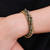 Hand Crafted Brass and Jasper Bracelet from Thailand 'Joy'