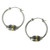 Fair Trade Gold Accent and Sterling Silver Hoop Earrings 'Lotus Seed'