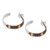 Gold accent half hoop earrings 'Nusa Dua Sunrise'