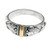 Handmade Silver and 18k Gold Ring 'Frangipani Aura'