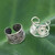 Sterling silver ear cuff earrings Pair 'Contrasts'