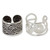 Sterling silver ear cuff earrings Pair 'Contrasts'