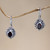 Fair Trade Garnet and Sterling Silver Drop Earrings 'Balinese Elegance'