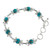 Sterling Silver and Composite Turquoise Bracelet 'Daisy Chain'