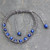 Lapis lazuli Shambhala-style bracelet 'Truth and Prayer'