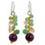 Handcrafted Citrine and Quartz Cluster Earrings 'Sweet Berries'