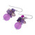 Handcrafted Pearl Amethyst Quartz Cluster Earrings 'Sweet Lavender'