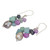 Pearl Aquamarine Quartz Cluster Earrings 'Clover'