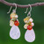 Quartz Carnelian Citrine Cluster Earrings 'Tropical Garden'