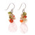 Quartz Carnelian Citrine Cluster Earrings 'Tropical Garden'