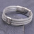 Mens Sterling Silver Braided Bracelet and Medallion Thailand 'Wheat'