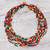 Multicolor Necklace Beaded Jewelry Knotted by Hand 'Songkran Belle'