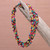 Multicolor Necklace Beaded Jewelry Knotted by Hand 'Songkran Belle'