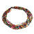 Multicolor Necklace Beaded Jewelry Knotted by Hand 'Songkran Belle'