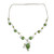 Green Turquoise and Peridot Handmade Necklace from India 'Dew Blossom'