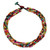 Artisan Crafted Wood Beaded Necklace in Rainbow Colors 'Phuket Belle'