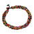 Artisan Crafted Wood Beaded Necklace in Rainbow Colors 'Phuket Belle'