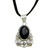Onyx Amethyst Citrine and Sterling Silver Necklace Jewelry 'Empress Garden'