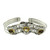 Citrine Hearts in Sterling Silver Cuff Bracelet 'Golden Hearts'