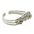Citrine Hearts in Sterling Silver Cuff Bracelet 'Golden Hearts'