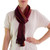 Handcrafted Rayon Scarf 'Solola Wine Cocoa'