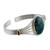 Citrine and Composite Turquoise Silver Cuff Bracelet 'Blue Island'