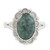 Guatemalan Hand Crafted Light Green Jade Ring 'Dahlia'