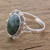 Guatemalan Hand Crafted Light Green Jade Ring 'Dahlia'